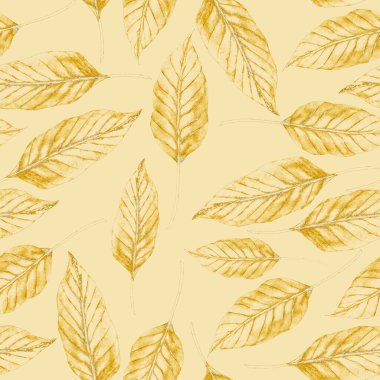 Tekstil tasarımı için suluboya tropikal yaprakları ve çiçekleri olan modern, soyut, dikişsiz desen. Geçmişe dönük parlak yaz geçmişi. Orman yaprakları çizimi. Mayo botanik tasarımı. Antika egzotik baskı.