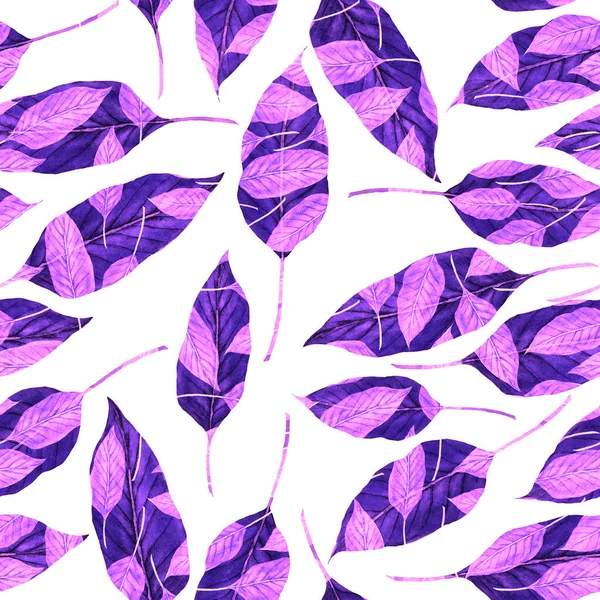 Tekstil tasarımı için suluboya tropikal yaprakları ve çiçekleri olan modern, soyut, dikişsiz desen. Geçmişe dönük parlak yaz geçmişi. Orman yaprakları çizimi. Mayo botanik tasarımı. Antika egzotik baskı.