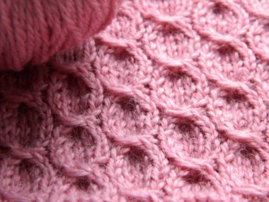 Örgü pembe desen