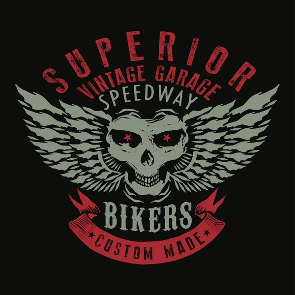 Vintage bikers graphics — Stock Vector