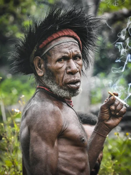 Baliem Valley West Papua Indonesia November 2016 Indian Man Dugum — Stock Photo, Image