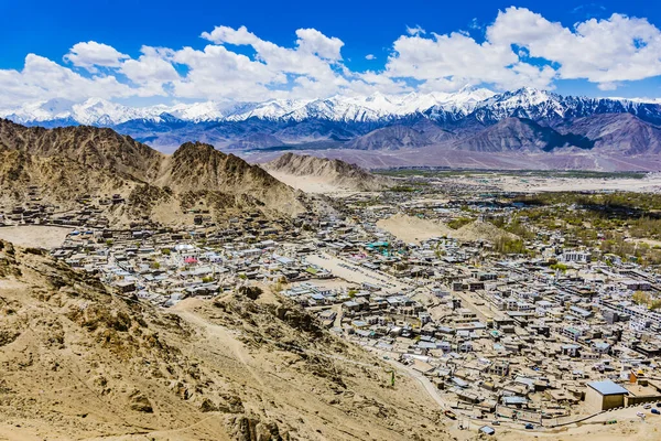 Bela Vista Panorâmica Cidade Leh Ladakh Norte Índia — Fotografia de Stock