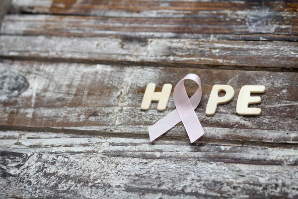 Pink Ribbon Symbol Breast Cancer Awareness Health Care Conception Preventive — Stock Photo, Image