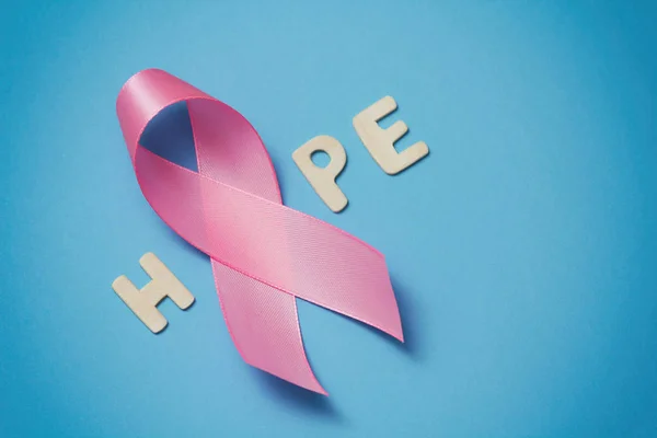 Fita Rosa Símbolo Consciência Cancro Mama Concepção Saúde Medidas Preventivas — Fotografia de Stock
