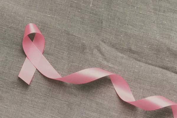 Nastro Rosa Simbolo Della Consapevolezza Del Cancro Seno Concezione Sanitaria — Foto Stock