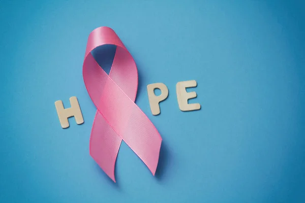 Fita Rosa Símbolo Consciência Cancro Mama Concepção Saúde Medidas Preventivas — Fotografia de Stock