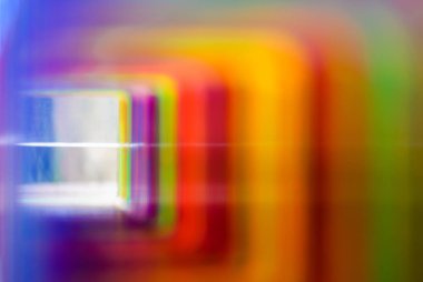 Manyetik yapıcıdan yapılmış soyut kare tünel. Renk tüneli.