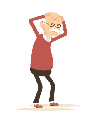 Yaşlı adam hasta baş ağrısı