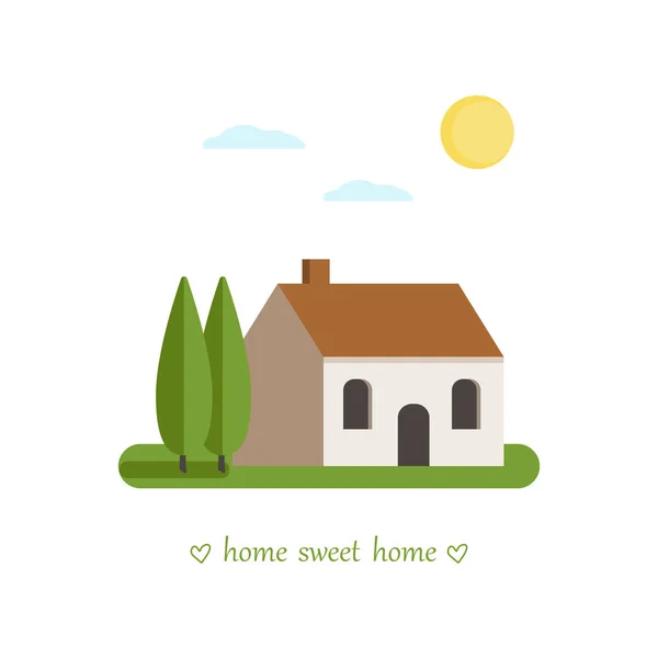 Sweet Home Card — Stock Vector