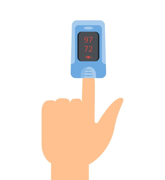 Pulse Oximeter ikonen — Stock vektor