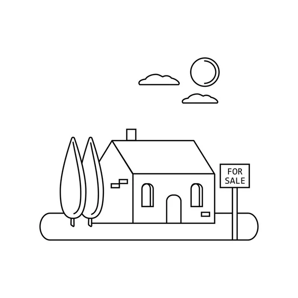Casa en venta icono — Vector de stock