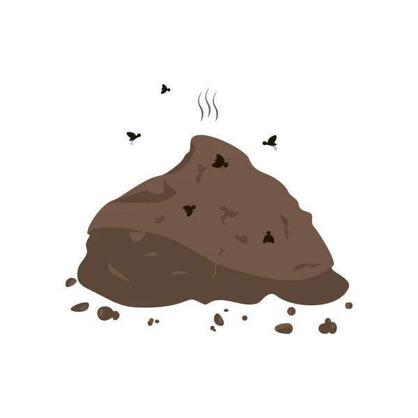 Manure and Flies Icon — Stock Vector