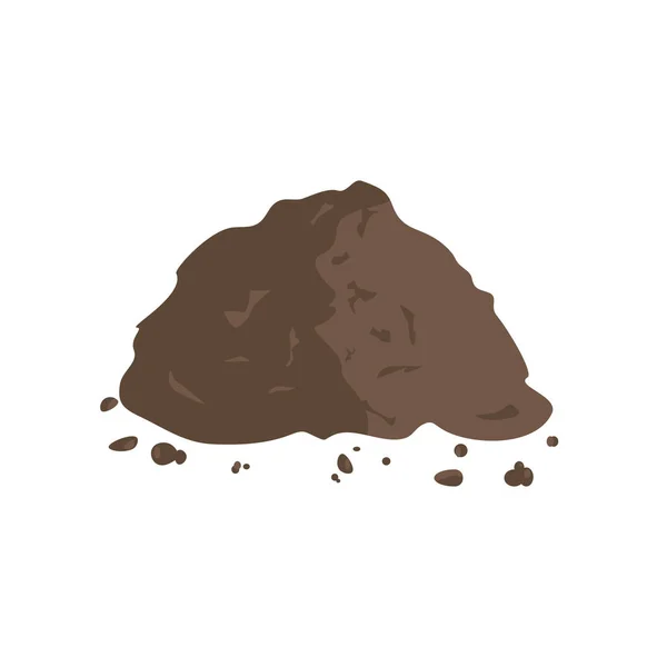 Montón de tierra o compost — Vector de stock