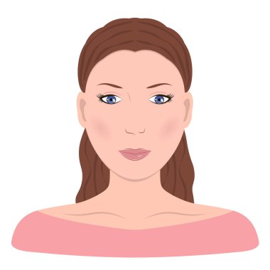 Genç Girln yüzü. Güzel kadın