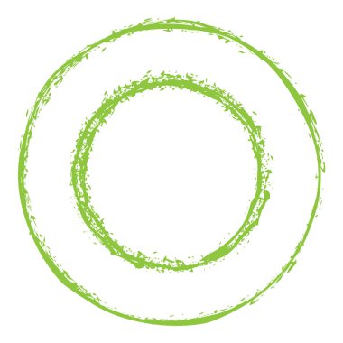 Yeşil daireler Grunge çerçeve