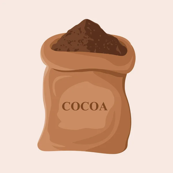 Pila de cacao en bolsa — Archivo Imágenes Vectoriales