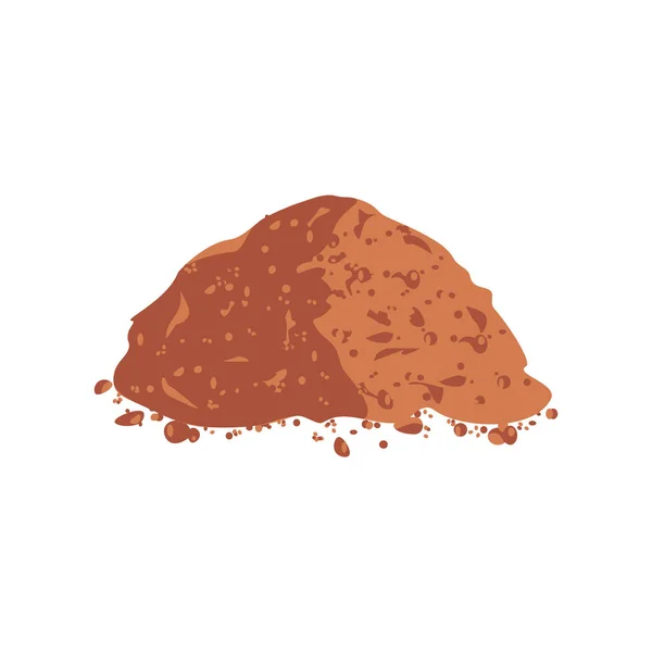 Pile Cocoa Powder — Stock Vector