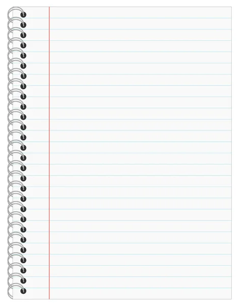 Yazı defteri çizgilerle ve Bond Ring