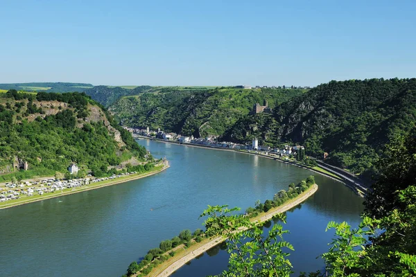 Всемирное наследие Middle Rhein Valley at the Loreley — стоковое фото
