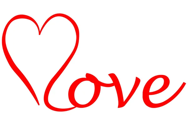 Kalp ve sevgi simge ve metin