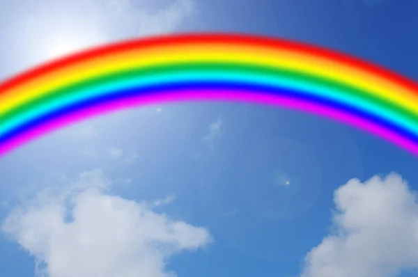 gökkuşağı ile mavi gökyüzü