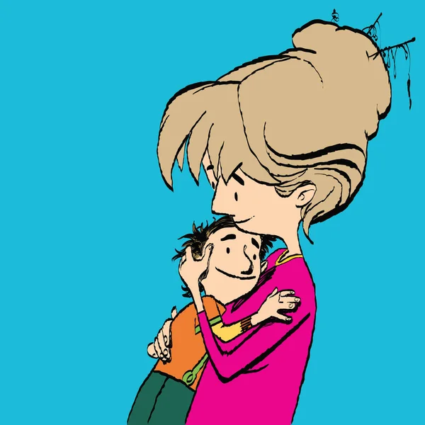 Anne ve çocuk, ailede seviyorum