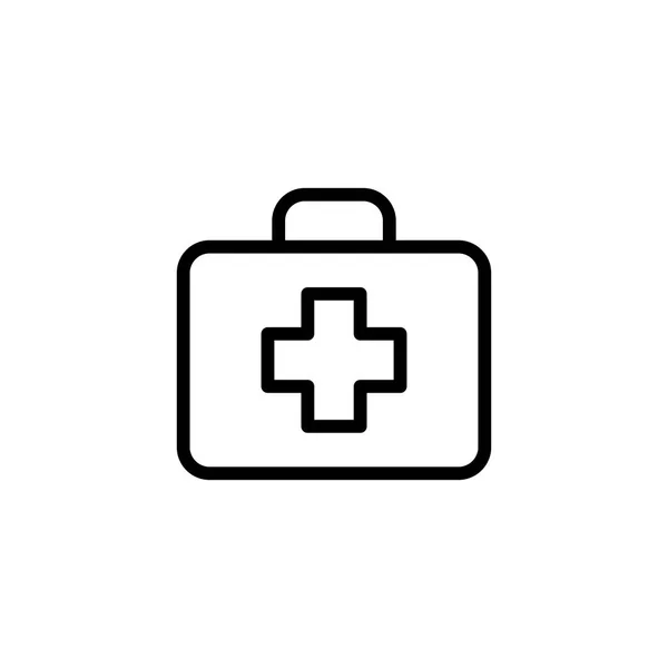 Linie Erste-Hilfe-Symbol auf weißem Hintergrund — Stockvektor