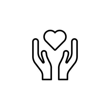 Ellerin simgesinde kalp