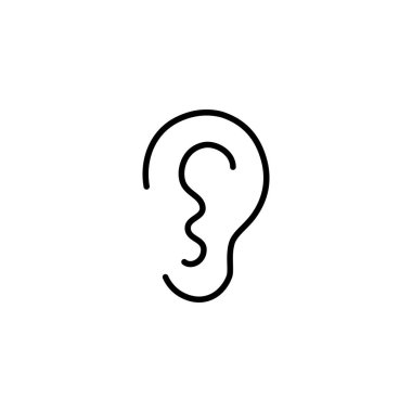Beyaz arkaplanda kulaklık simgesi