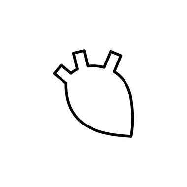 Beyaz arka plan üzerinde insan kalp simgesi