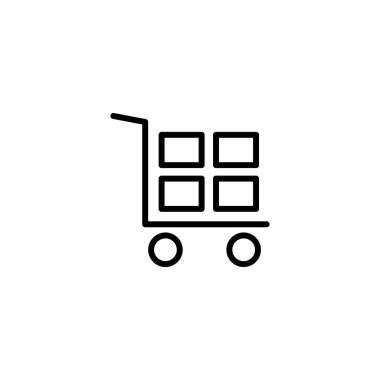 satırı el kamyon simgesi beyaz arka plan üzerinde