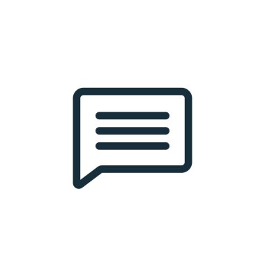 ince çizgi chat, konuşma, yorum, simge sohbet