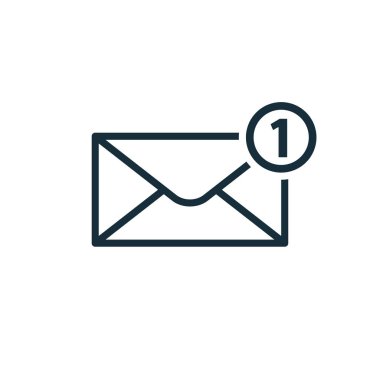 çizgi yeni mesaj, bildirim simgesi