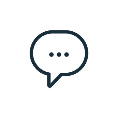 ince çizgi chat, konuşma, kabarcık, simge sohbet