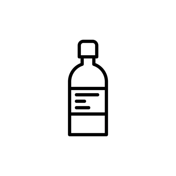 Sypup icono de la botella sobre fondo blanco — Vector de stock