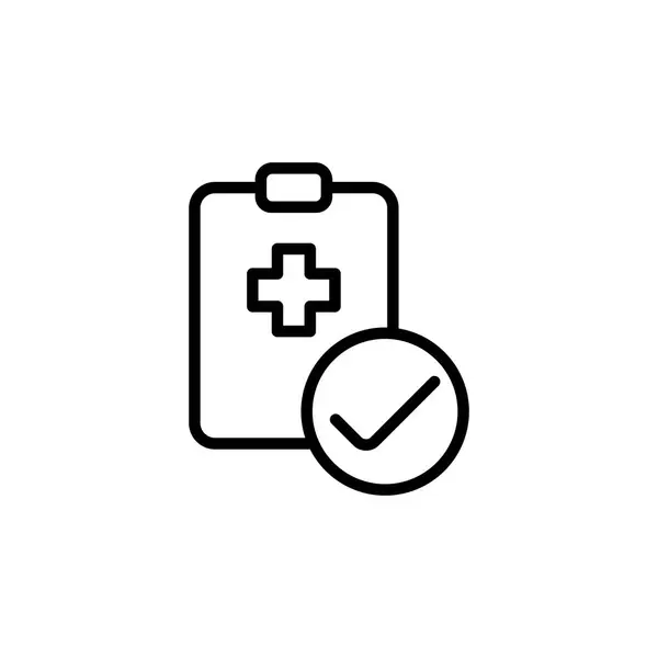 Icona della checklist degli appunti medici — Vettoriale Stock