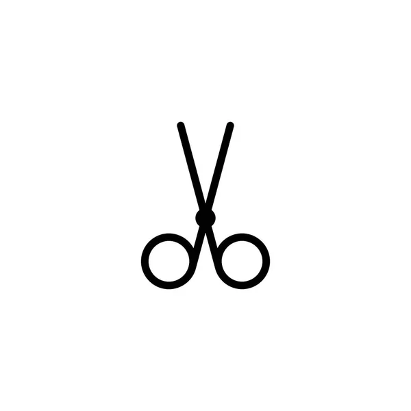 Icono de tijeras sobre fondo blanco — Vector de stock