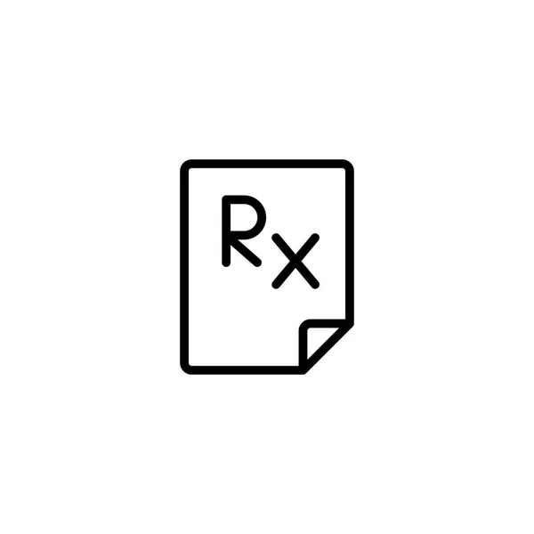 Rx leeres Symbol schwarz — Stockvektor