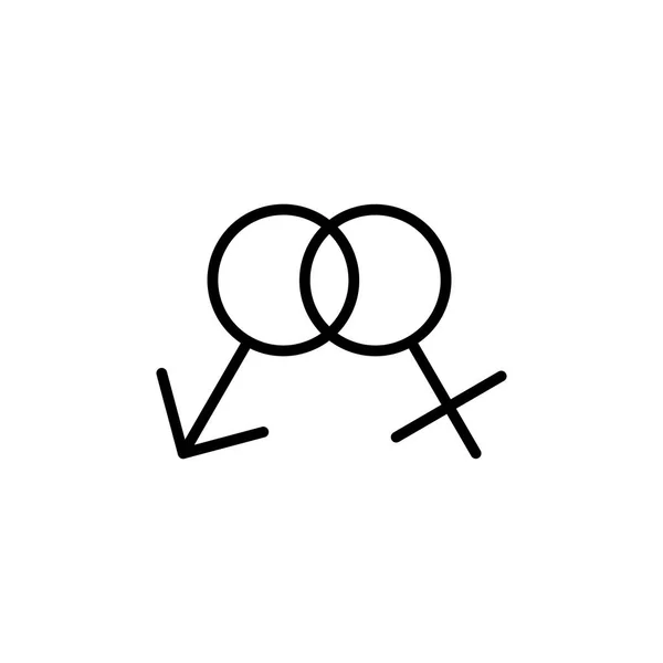 Female, male, gender icon — Stock Vector