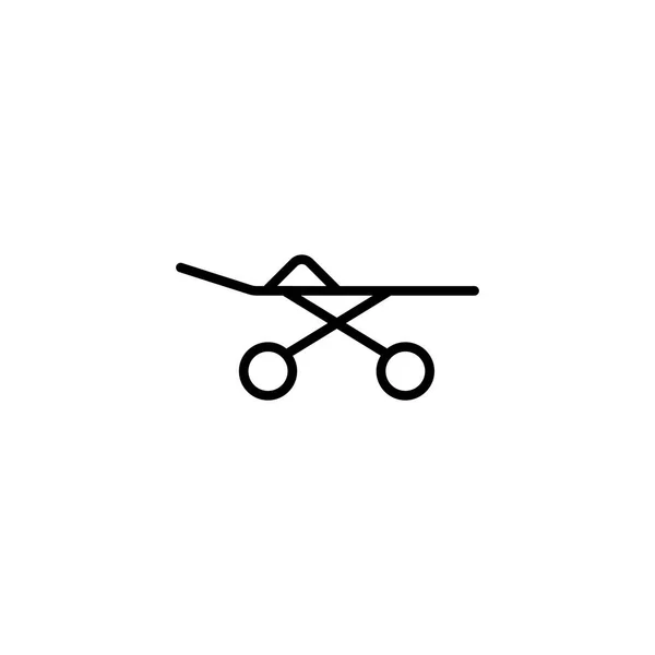Brancard pictogram op witte achtergrond — Stockvector