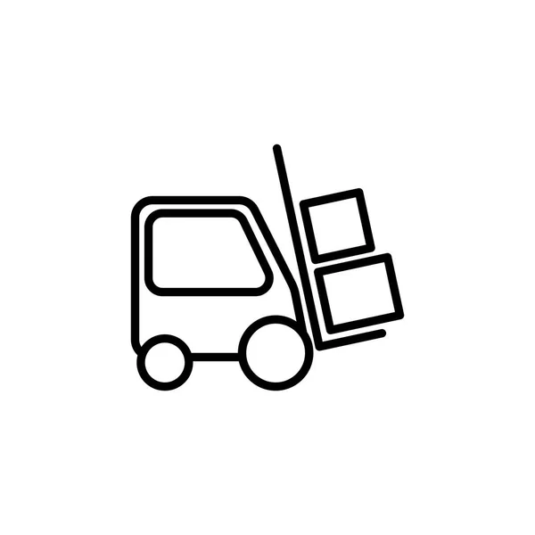 Vysokozdvižný vozík ikona čáry na bílém pozadí — Stockový vektor