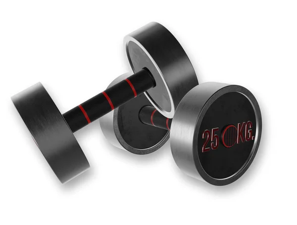 Beyaz bir arka plan üzerinde izole bir metal geri zekali. 3D modeli