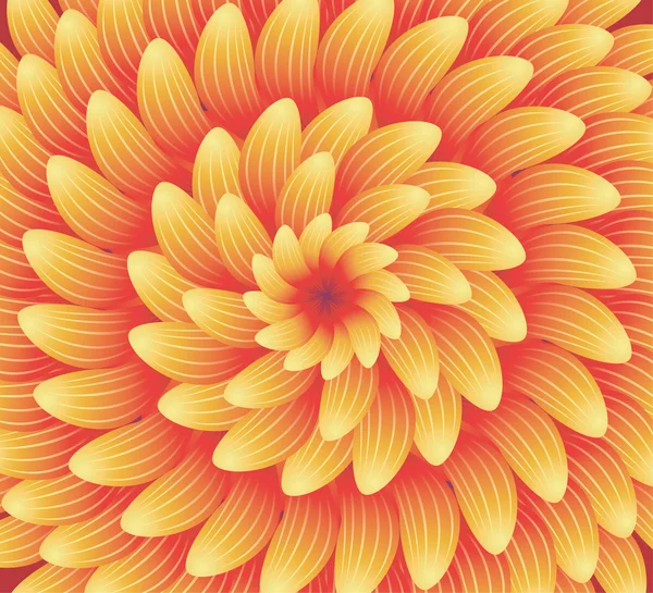 Concentric orange flower texture - Abstract background — Stock vektor