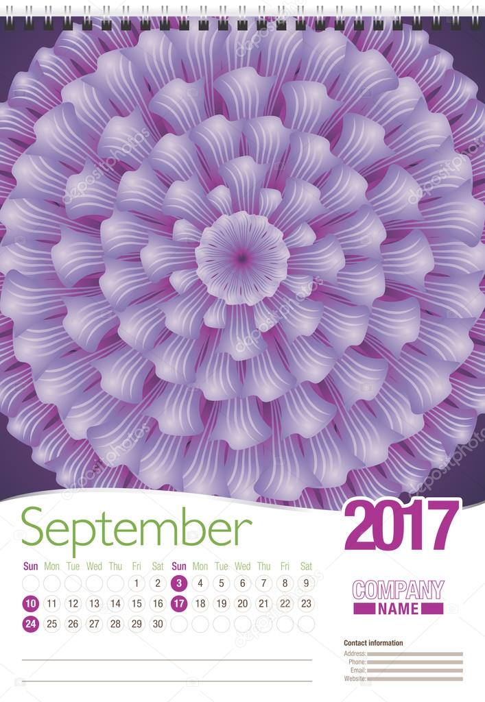 9 月印刷用壁抽象的な花柄のデザインでカレンダー 17年テンプレートの準備ができています サイズ 297 Mm 4 Mm 形式垂直 英語版 ストックベクター C Alejomiranda 9 月印刷用壁抽象的な花柄のデザインでカレンダー 17年テンプレートの準備ができています サイズ 297 Mm 4 Mm 形式垂直 英語版 ストックベクター C Alejomiranda