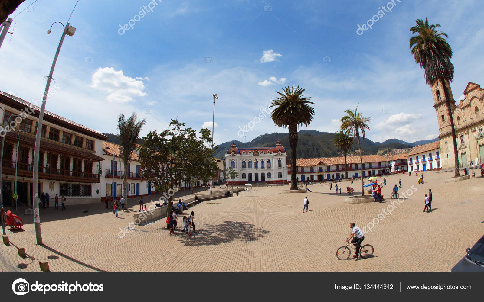 Zipaquira Cundinamarca Colombia January 19 2016 View Of The Plaza Los Comuneros Square Built In The