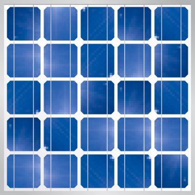 Fotovoltaik solar panel modülü arka plan - yenilenebilir enerji - Boyut: 1200 x 1200 piksel - vektör görüntü