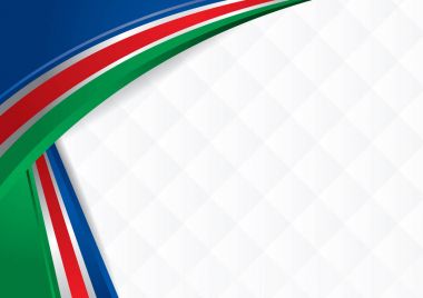 Diploma veya sertifika kullanmak için Namibya, bayrak renkleri ile şekillerle arka plan