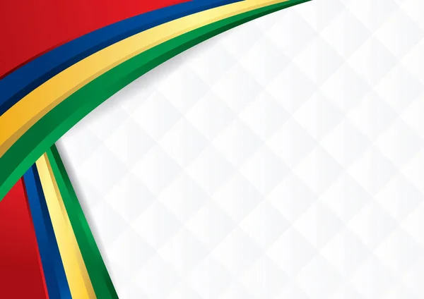 Abstracte achtergrond met vormen met de kleuren van de vlag van Mauritius, te gebruiken als Diploma of certificaat — Stockvector