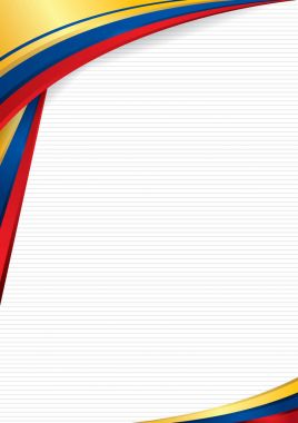 Arka plan bayrak Ekvador, Kolombiya ve Venezuela Diploma veya sertifika kullanmak için renkleri ile şekillerle. Biçim A4. Vektör görüntü
