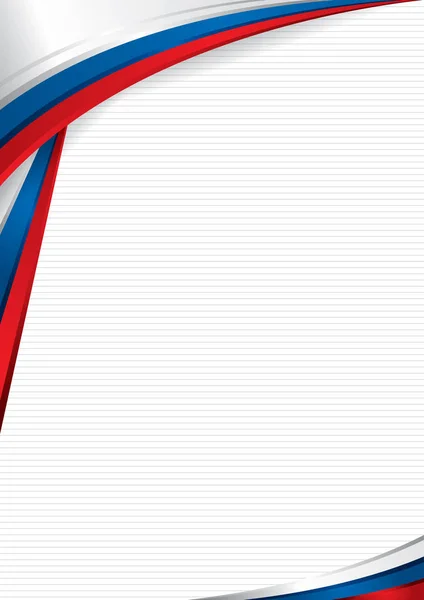 Fondo abstracto con formas con los colores de la bandera de Rusia, para usar como Diploma o Certificado. Formato A4. Imagen vectorial — Archivo Imágenes Vectoriales